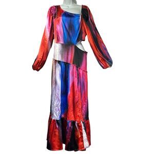 The Drop Womens Multi Asymmetrical Neck Cut-Out Dress Size XXL